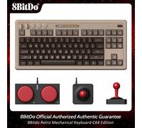8Bitdo Retro Mechanical Keyboard Bluetooth 2.4G USB-C With 87 Keys,Dual Programmable Buttons For Windows Android Gaming Keyboard Fami Edition