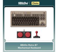 8BitDo Retro Mechanical Keyboard, BT/2.4G/USB-C Hot Swappable Gaming Keyboard with 87 Keys, Dual Super Programmable Buttons N Edition