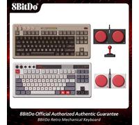 8BitDo Retro Mechanical Keyboard, BT/2.4G/USB-C Hot Swappable Gaming Keyboard with 87 Keys, Dual Super Programmable Buttons C64 Edition