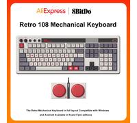 8BitDo Retro Mechanical Keyboard, BT/2.4G/USB-C Hot Swappable Gaming Keyboard with 87 Keys - Mecha BREAK - Mecha BREAK Fami Edition