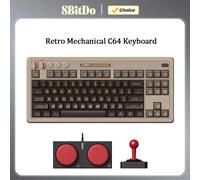 8BitDo Retro Mechanical Keyboard C64 Edition，Bluetooth/2.4G/Wired，Hot Swappable Gaming Keyboard for PC Windows 10 ,Android Other