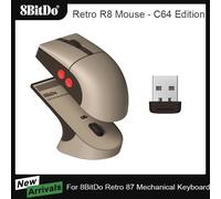 8BitDo Retro R8 Mouse with Charging Dock Wireless Gaming Mice with 4K Polling Rate, Programmable Buttons, Micro Switches Xbox Edition