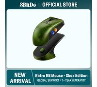 8BitDo Retro R8 Mouse with PAW 3395 Optical Sensor DPI 26K, Wireless 4K Polling Mouse with Charging Dock - Xbox Edition