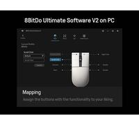 8BitDo Retro R8 Mouse with PAW 3395 Optical Sensor DPI 26K, Wireless 4K Polling Mouse with Charging Dock, Programmable Buttons N Edition