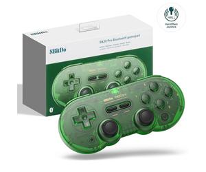 8Bitdo SN30 PRO Bluetooth Game Controller Compatible with Switch PC, Update Hall Effect Joystick Wireless Gamepad for PC, Windows, Android, macOS, Steam, Raspberry Pi (Transparency Green)