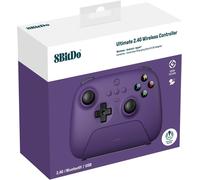 8Bitdo Ultimate 2.4G Wireless Controller, Hall Effect Joystick Update, Gaming Controller with Charging Dock for PC, Android, Steam Deck & Apple (Purple)