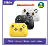 8BitDo - Ultimate 2 Wireless Bluetooth Controller for Nintendo Switch,PC,Windows 10,11 with Charging Dock TMR Joysticks & 8Speed Yellow