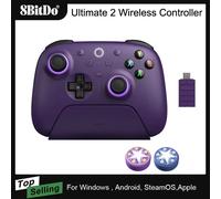 8BitDo Ultimate 2 Wireless Game Controller for Windows 10/11 2.4G Gamepad TMR Joystick with Charging Dock for Android PC Steam Green