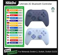 8BitDo Ultimate 2C Bluetooth Controller for Switch 2 Wireless Gamepad with Hall Effect Joystock for Nintendo Switch,OLED Console DarkBlue