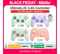 8Bitdo Ultimate 2C Wireless Controller for Windows PC and Android, with 1000Hz Polling Rate, Hall Effect Joysticks and Hall Triggers, and Remappable L4/R4 Bumpers (Mint)