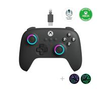 8Bitdo Ultimate C Hall Effect Joysticks/Hall Trigger Wired Controller with RGB Lighting Fire Ring, 3.5mm Audio Jack for Xbox Series X|S, Xbox One, Windows 10/11 - Officially Licensed (Dark Gray)