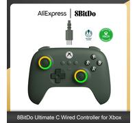 8BitDo Ultimate C Wired Game Controller for Xbox Series X/S Xbox One with Game Pass Hall Effect Joysticks for Windows 10/11 Dark Gray