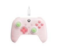 8Bitdo Ultimate Mini Wired Controller for Xbox with RGB Lighting Fire Ring, Hall Effect Joysticks and Triggers, for Xbox Series X|S, Xbox One, Windows 10/11 - Officially Licensed (Translucent Pink)
