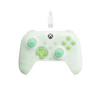 8Bitdo Ultimate Mini Wired Controller with RGB Lighting Fire Ring, Hall Effect Joysticks and Triggers, for Xbox Series X|S, Xbox One, Windows 10/11 - Officially Licensed (Translucent Green)
