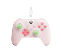 8Bitdo Ultimate Mini Wired Controller with RGB Lighting Fire Ring, Hall Effect Joysticks and Triggers, for Xbox Series X|S, Xbox One, Windows 10/11 - Officially Licensed (Translucent Pink)