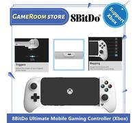 8BitDo Ultimate Mobile Gaming Controller Bluetooth Gamepad for Xbox Fits Mobile Devices for Apply /Android 9.0 Compatible iOS WHITE