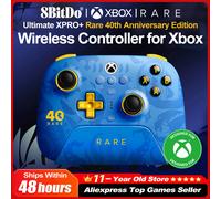 8BitDo Ultimate 3-mode Wireless Controller for Xbox, Hall Effect Joysticks, Pro Back Buttons, Compatibility with Xbox Series X|S & Xbox One, Apple, Windows PC & Android - Rare 40th Anniversary Edition