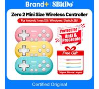 8BitDo Zero 2 Mini Size Gamepads PC Anki Procreate macOS Keyboard Shortcut Key for Switch 2 Android Windows 10 11 Steam Controle Pink