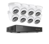 8CH 2MP HD Video Surveillance System H.265+ 5in1 5MP DVR 4X 8X 1080P Dome Outdoor Weatherproof Security Cameras CCTV(2T,8PCS Cameras)