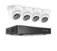 8CH 2MP HD Video Surveillance System H.265+ 5in1 5MP DVR 4X 8X 1080P Dome Outdoor Weatherproof Security Cameras CCTV(1T,4PCS Cameras)
