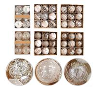 8CM 3 15 Inch Christmas Ball Ornaments Crafted from Plastic, Baubles with Hooks for Tree and Event Decoration to Create Inviting Holiday Atmosphere (Silver 8cm 6)