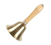 8CM Brass Hand Bells With Wooden Handle Loud Ringing Bells Handbells Dinner Service Bells For Service And Game Enduring