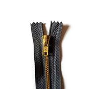 8cm Dark Grey Zip Zipper for Trousers Jeans Handbag - No 4 Brass Closed End