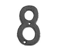 8cm Digital Arabic Numbers Cast Iron House Sign Door Plate, For DIY Cafe Wall Courtyard Decor Creative Signs Retro 3D Metal(8)