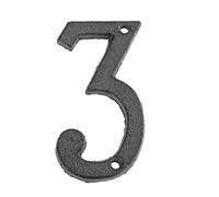 8cm Digital Arabic Numbers Cast Iron House Sign Door Plate, For DIY Cafe Wall Courtyard Decor Creative Signs Retro 3D Metal(3)
