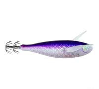 8cm Fishing Bait Shrimp Squid Lure with Glow in the Dark Feature and Noise Creating Design, Dual Hooks for Secure Hooksets in Various Water Layers (C)