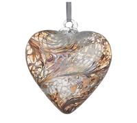 8cm Friendship Heart You're Amazing Pastel Gold Sienna Glass Gold One Size