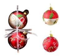 8Cm Glass Ball Ornament, Xmas Tree Hanging Decorations, For Mantels, In Decorative Bowls, For Holiday And Party Decor(Style D)