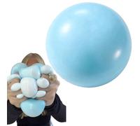 8cm Large Soft Dough Texture Squishy Stress Balls, Sensory Fidget (blue)