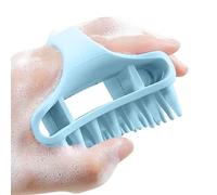 8cm Silicone Massage Tool Scalp Scrubber Brush - Manual Shampoo Massager, Scalp Scrubber, Portable Comfortable Elastic Soft Bristle Cleaner for Wet Dry Hair Washing Shower Bathroom Travel