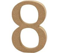 8cm Small Wooden MDF Number Shape to Decorate - 8 | Wood Shapes for Crafts