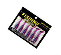 8cm Soft Plastic Swimbaits T-Tail Floating Bait Kit | TPR material, for soft bouncy texture, natural feel on bite, 6.5cm size, ideal for black freshwater