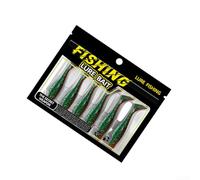 8cm Soft Plastic Swimbaits T-Tail Floating Bait Kit | TPR material, for soft bouncy texture, natural feel on bite, 6.5cm size, ideal for black freshwater