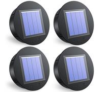 8CM Solar Lights Replacement Top, IP65 Waterproof Solar Panels with Warm LED Light Bulb for Outdoor Hanging Lanterns Patio Decoration, Replacement Part for Garden Lamp Lantern, 4PCS