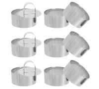 8cm Stainless Steel Cake Ring Mould with Pusher for Baking | Seamless Design, Polished Nonstick Interior, Tight-Fitting Base, Shapes Tiramisu or Rice Balls at Home