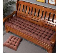 8cm Thick Garden Bench Cushion Pad for 2/3 Seater 80/100cm Long Warm Indoor/Outdoor Chaise Swing Sofa Cushions (100x40cm Brown) Comfort & Style