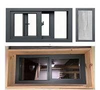 8cm Thick Horizontal Sliding Window, Aluminum Alloy, Thermal Insulation, Waterproof & Soundproof, With Mesh Screen For Basement, Shed, Chicken Coop, Home Improvement(W 32" x H 23")