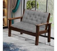 8cm Thick Swing Bench Cushions for 2/3 Seater Rectangular Cushions with Backrest for Sofa & Hammock Durable Ties Outdoor Patio Furniture 100 x 100 cm