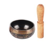 8cm Tibetan Singing Bowl Set, Copper Song Bowl with Wooden Stick Buddha Singing Bowl Music Singing Bowl for Yoga Meditation