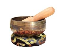 8cm Tibetan Singing Meditation Bowl, Handmade Offering for Yoga Chakra Healing Mindfulness Emotional Balance