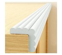 8cm Wide Foam Safety Strips, 8mm Thick Corner And Edge Guard, Self-Adhesive Table Protectors Corners Cushion Bumper For Furniture Desk Worktop (Color : White, Size : 5m/16.4ft)