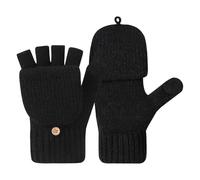 8cm Winter Convertible Mittens Fingerless Touch Gloves Kit, Insulated Knit Hand Warmer with Flip Top Cover, Thermal Sports Gloves Quality Outdoor Equipment Ele