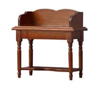 8cm Wooden Dollhouses Writing Desk With Maroon Finish For Creative Miniature Living Room Scene Arrangements Miniature Living Room Decors Furniture