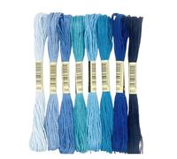 8color/Set Cross Stitch Thread 6 Strand Polyester Cotton Embroidery Floss Threads Gradient Color Sewing Accessories Ideal for Arts & Crafts(Color5)