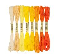 8color/Set Cross Stitch Thread 6 Strand Polyester Cotton Embroidery Floss Threads Gradient Color Sewing Accessories Ideal for Arts & Crafts(Color1)