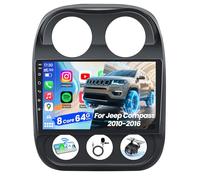 [8core 4+64GB] Android 13 Car Radio Stereo for Jeep Patriot Compass 2010 2011 2012 2013 2014 2015 2016 - Touchscreen Replacement with Bluetooth Backup Camera Wireless CarPlay Android Auto 5GWIFI